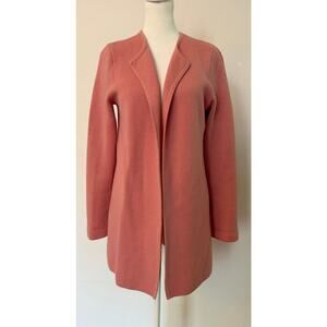 Talbots Pure Merino Wool Open Cardigan Size S (duster shacket sweater)